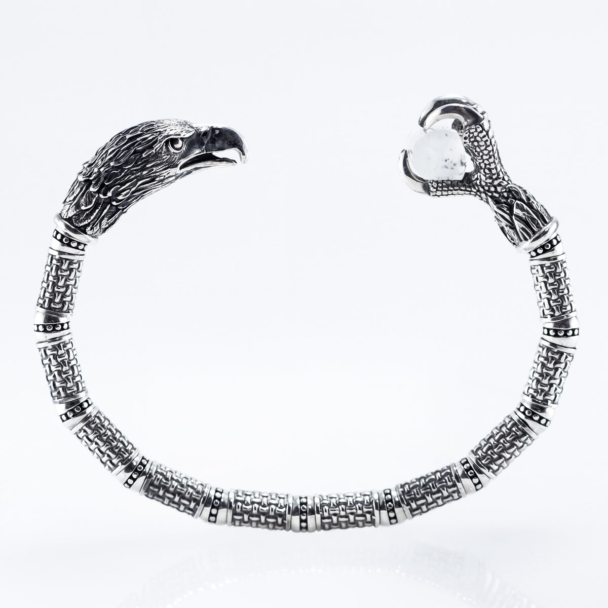 Silver eagle cuff, another angle